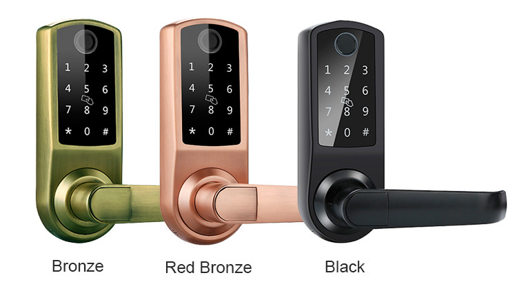 4xAA Wifi Electronic Door Lock Dynamic Password With Alkaline Battery