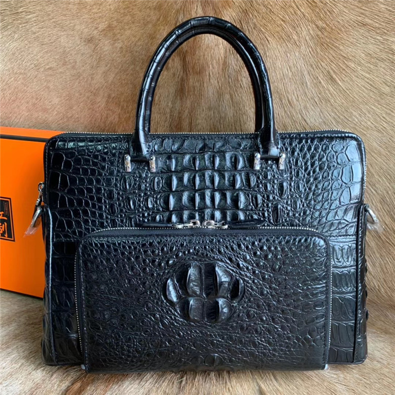 Exotic Real Crocodile Skin Businessmen Briefcase Working Handbag Genuine Alligator Leather Male Large Top-handle Bag