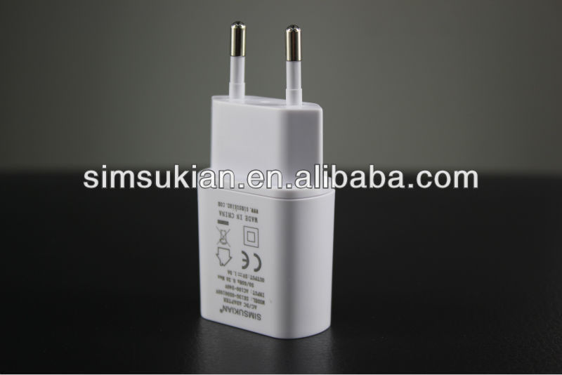 5v1a 5v1.5a europe plug usb adaptor for 4G smart phone