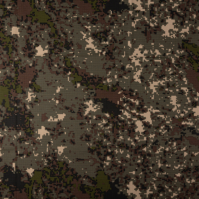 Army Camouflage Fabric Material Polyester Cotton Blend Korean Granite Digital Tear Resistant