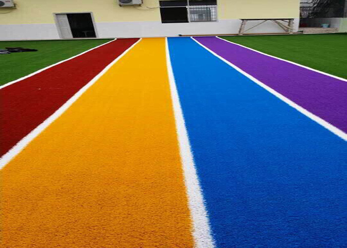 Anti UV Autumn Spring Coloured Artificial Grass Synthetic Turf SGS CE Certification