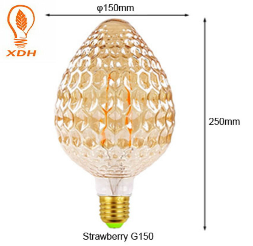 OEM Decorative Filament Bulbs Light 160Lm 4W Strawberry