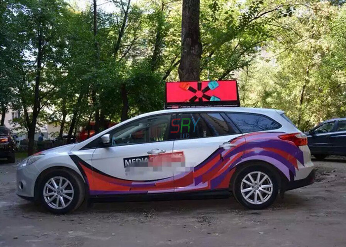 192 x 64dots Moving Custom Made Taxi LED Display / 4g Control Taxi LED SCREEN
