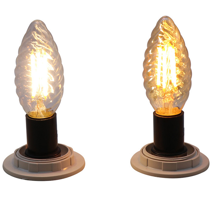 Candelabra Edison Screw Base E12 E14 Vintage Filament Bulb C35 2700k Warm White
