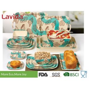 Buy cheap Unbreakable Non - Fragile Bamboo Fibre Dinner Set Sea Shell Freshable Ocean Design For BBQ product