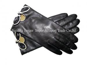 China Newest fashion hollow goat leather women leather Gloves on sale