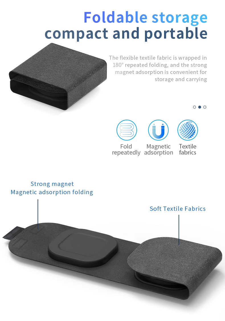 Custom Logo 10W Qi Wireless Charger Pad QC3.0 PD Wireless Station Phone Charger