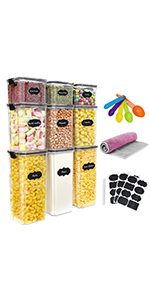 9 Pcs Food Storage Containers