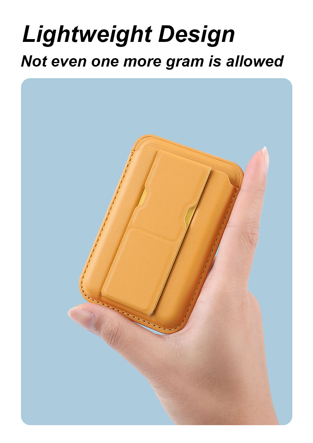 Vegan Leather Magsafe Wallet Slim Durable And Eco Friendly Phone Stand