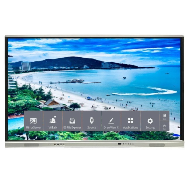 4K Resolution Interactive Flat Panel 350 Brightness High Brightness And 15W * 2 Speakers Android 13 Interactive Whiteboard For School Education And