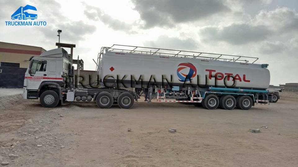Durable Fuel Tanker Semi Trailer 1-8 Comdepartments 55000 Liter 55m3