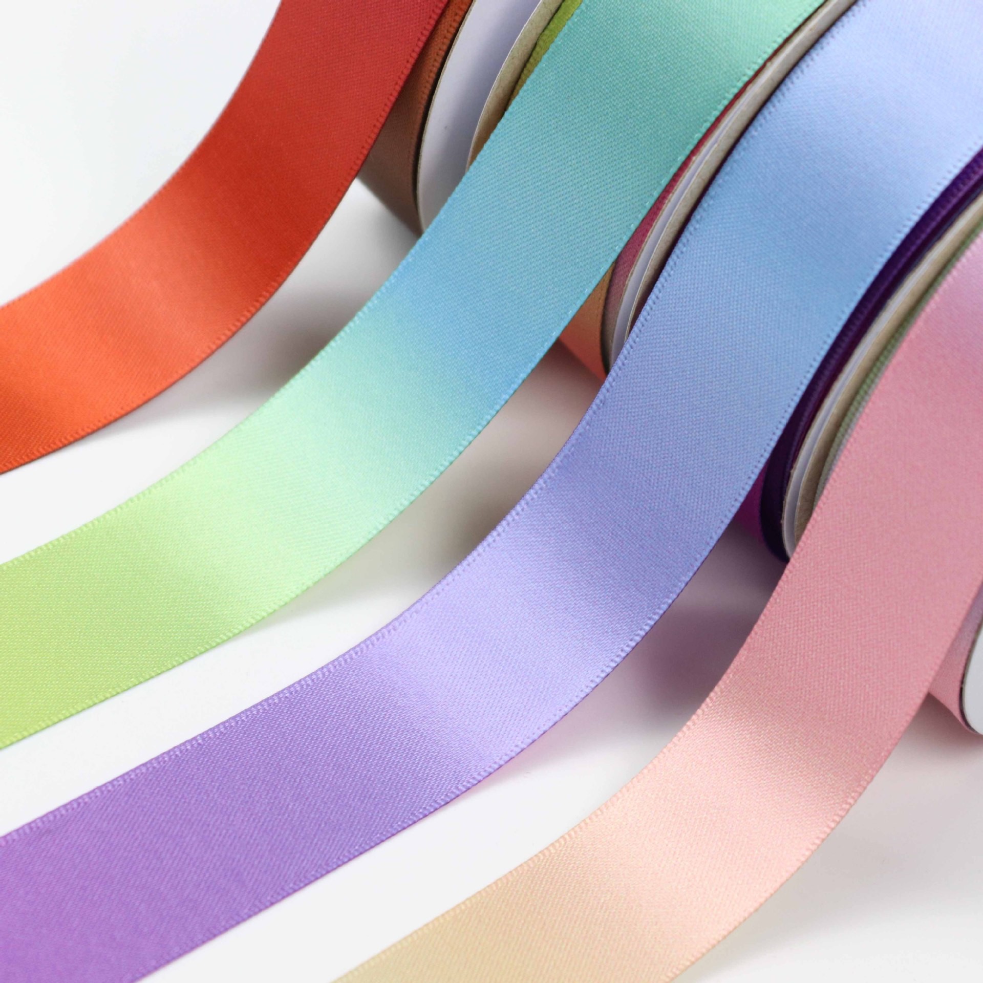 Color Gradual Change Polyester Ribbon 25mm Hot Transfer Printing
