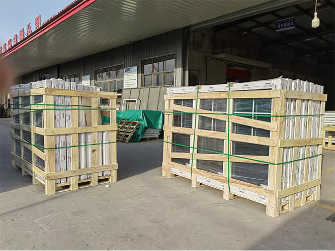 Double Sliding Mesh Flush Sash UPVC Windows Clear Tempered Glass