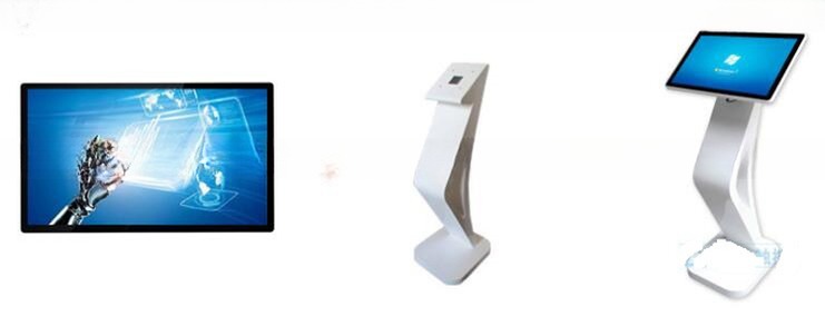 21.5"-24" inch Floor stand All-in-one LCD kiosk touch screen with Android or mini PC