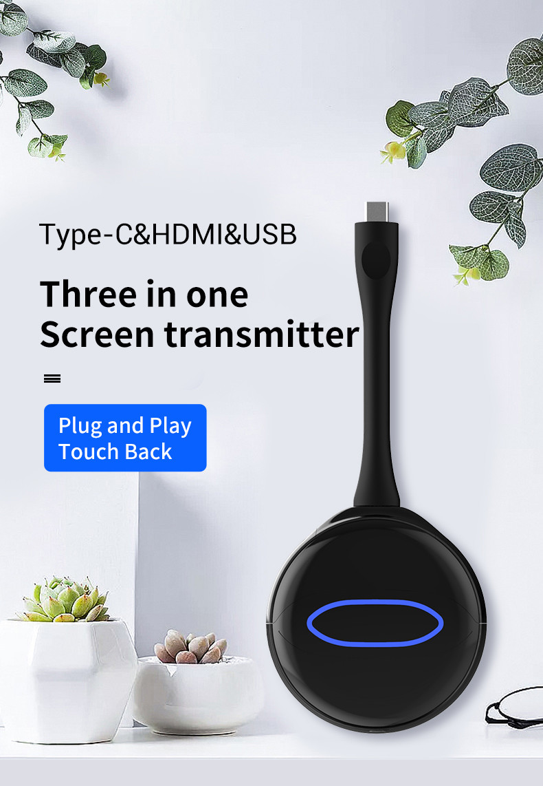 All In One 4K Wireless Presentation System AES , Type C Wireless Transmitter Sender