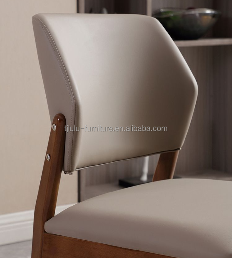 PU Leather Solid Wood Frame Nitrolacquer Finish Dinning Chair for Dinning Room Restaurant Living Room Furniture and Hotel