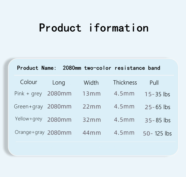 Custom Logo Yoga Resistance Band 100% Natural Latex For Exercise