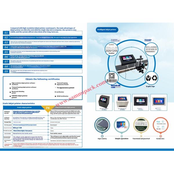 Top Sale Not Blocked Automatic Inkjet Printing Machine Date Coder Machine with Bracket with Conveyor