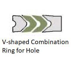One Way Seal of V-Shaped Combination Ring for Hole, Applied to Hydraulic Cylinder, Mining Machinery, Metallurgical Equipment