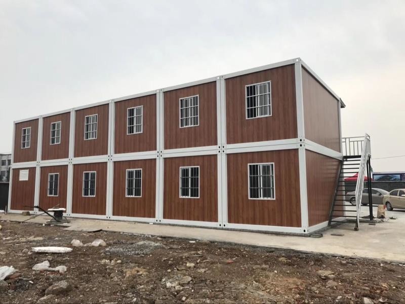 Glass Curtain Wall Steel Structure Prefabricated Container Home