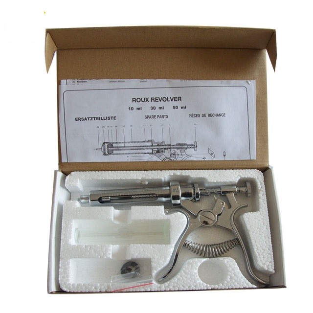 Veterinary 20ml Pistol Grip Syringe Cattle CS-126 Roux Revolver Syringe