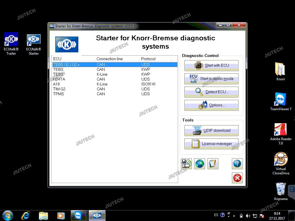 For Knorr NEO UDIF Interface with V5.0 software Truck Trailer Brake Diagnostic Tool for KNORR-BREMSE Diagnostic Kit