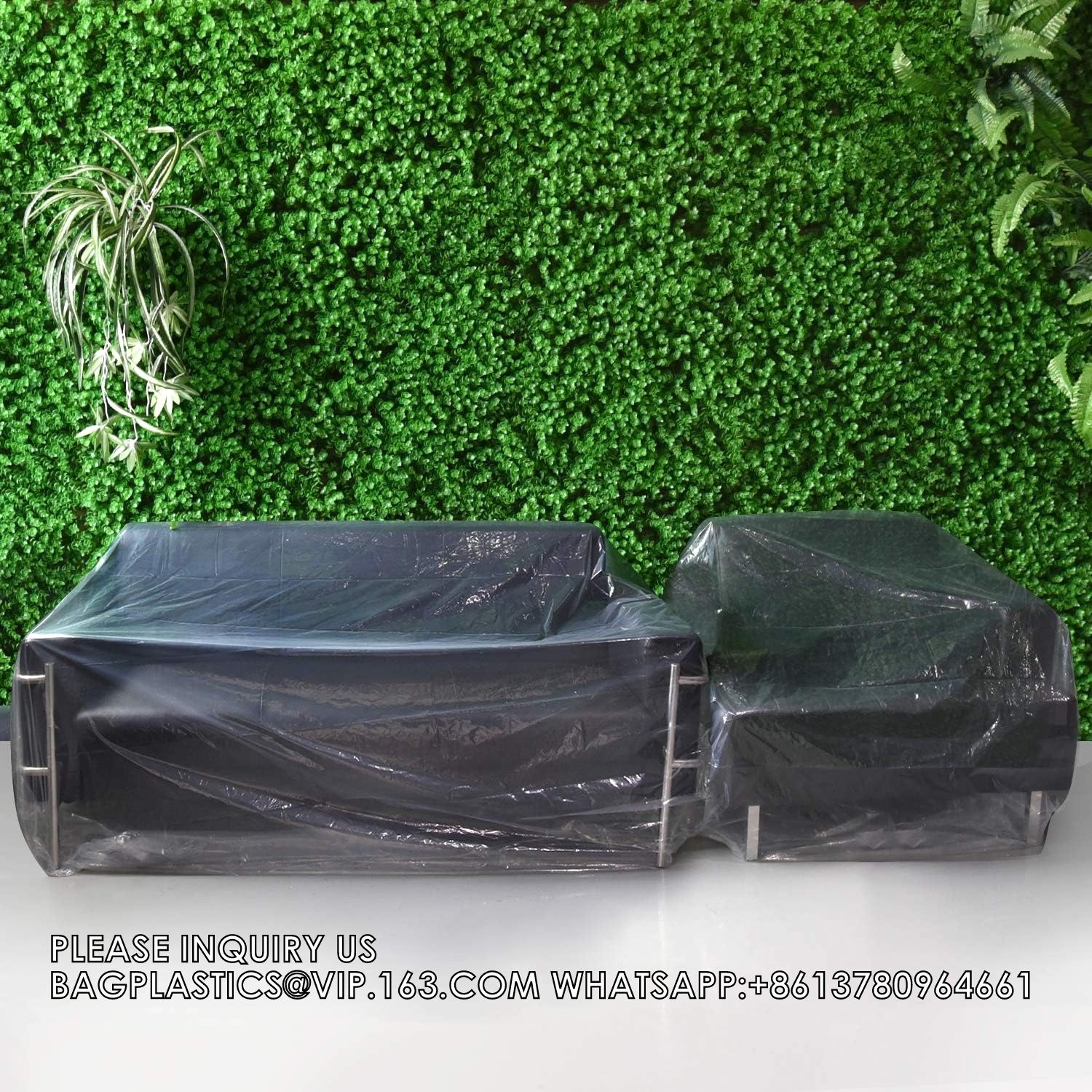 Large Furniture Cover Poly Storage Bag Heavy Duty Sofa Slipover For Moving Long Term Storage 110" X 72", 2 Set