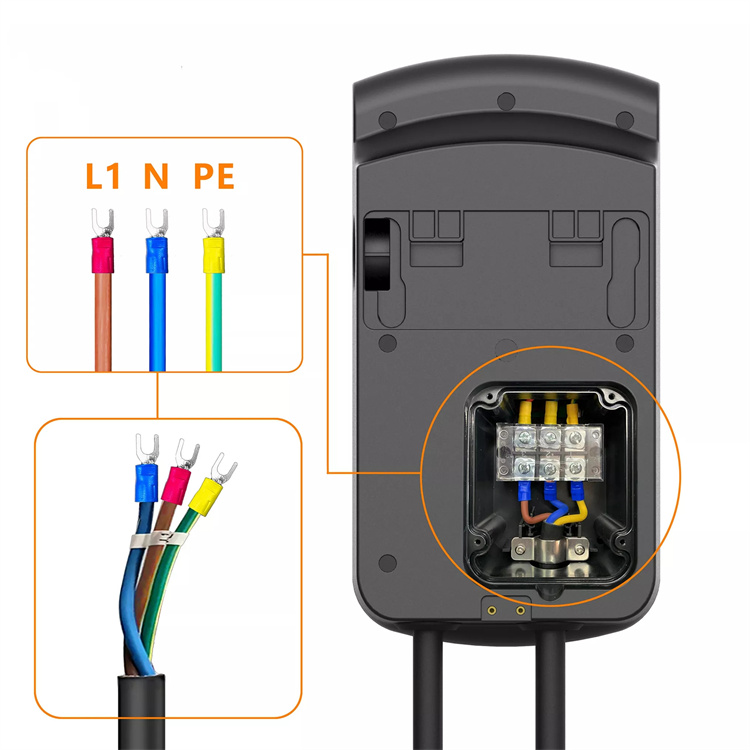 11kWh WIFI Level 2 EV Charger Station EVSE Wallbox 7KW 22KW For HYUNDAI KONA