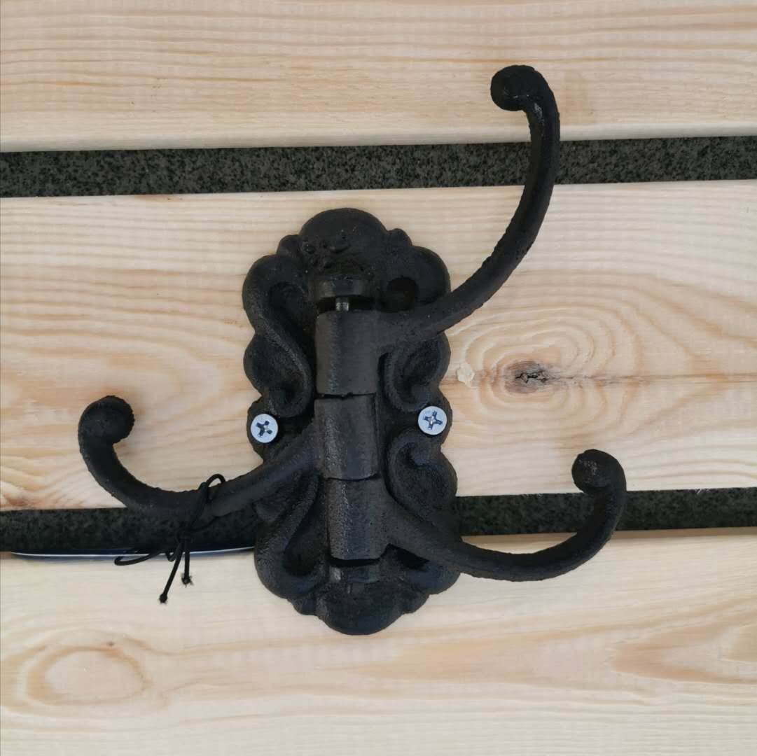 Vintage Black Iron Hooks Cast Iron Crafts For Entryway