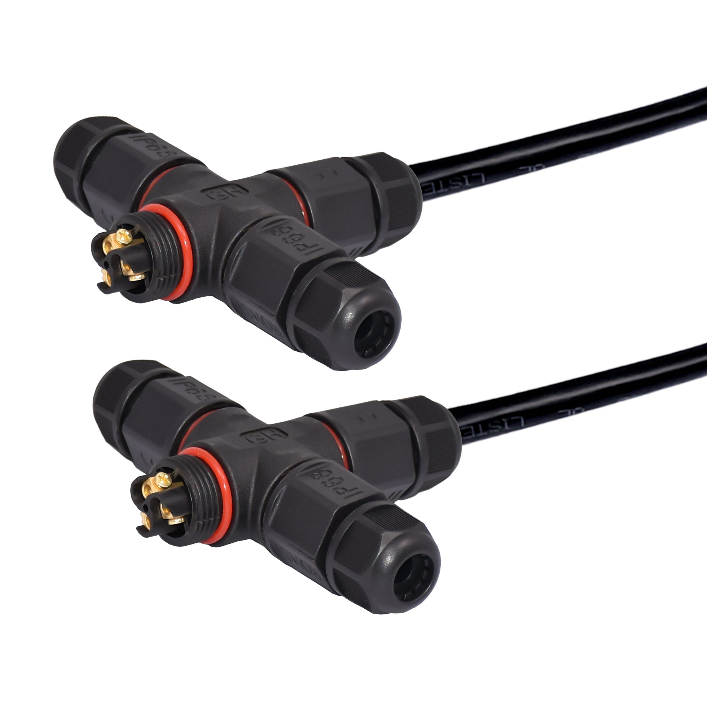 Waterproof LED Connectors Convenient Assemble Screw Waterproof 3 Pin Connector