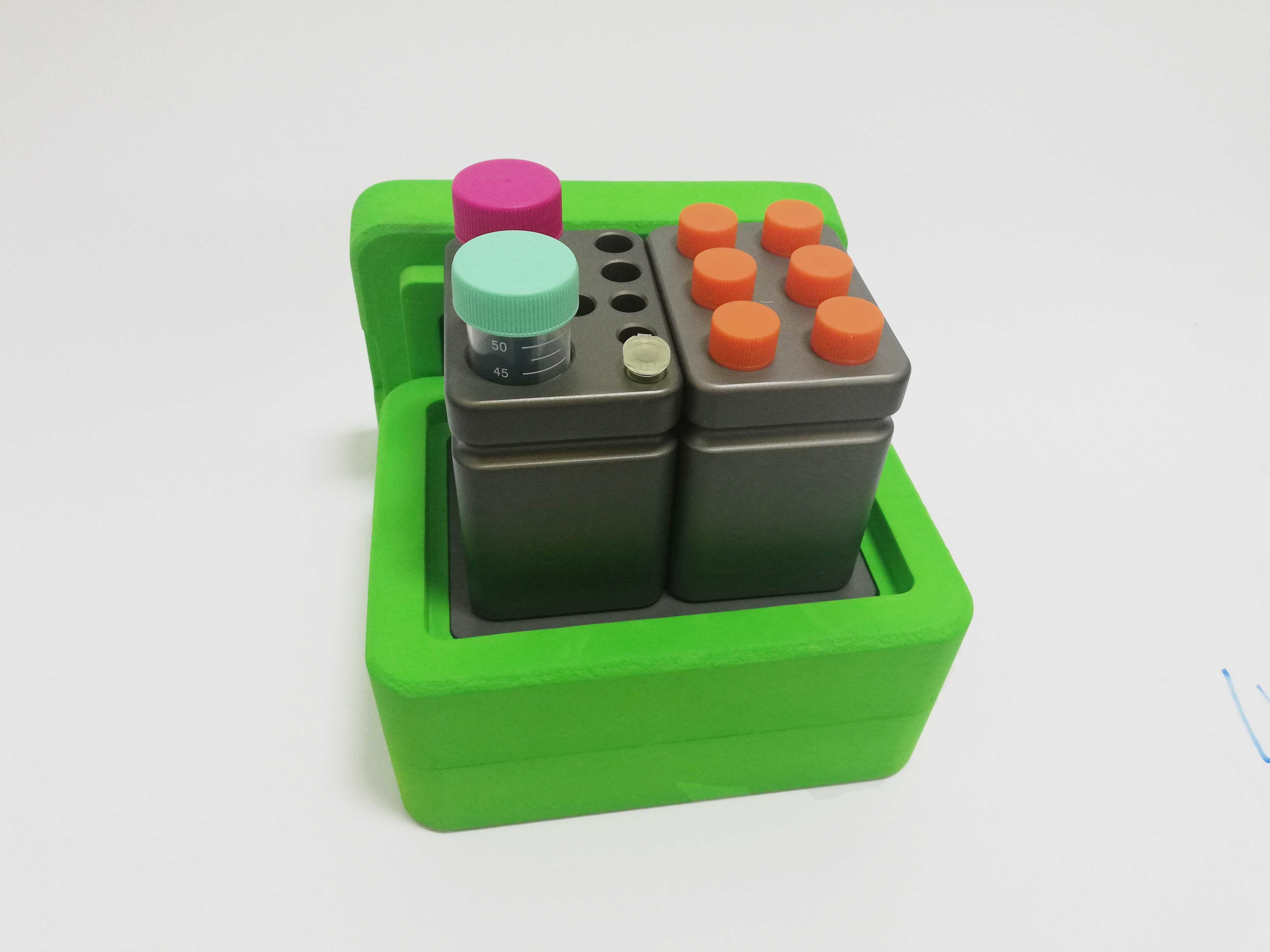 Low Temperature Sample Container Without Ice, Cell and Tissue Transfer Cooling Container Ice Free Cooler Biological Equi