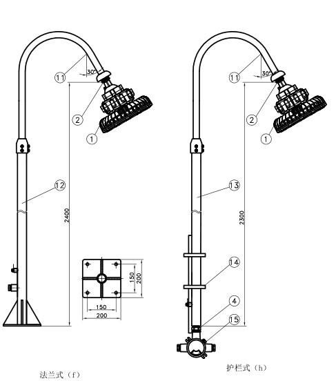 Atex LED Wall Mounted Explosion Proof Lights 24v Industrial Flameproof Light