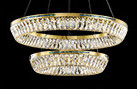 3000K To 6500K Three Ring Crystal Commercial Chandelier LED Source K9 Crystal