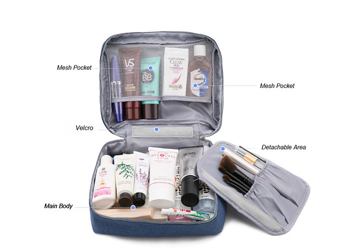 Folding Large Hanging Toiletry Bag With Compartments For Women 22 * 17 * 9cm