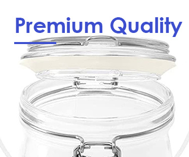 Wholesale Price 4oz 8oz 10oz Airtight Glass Glass Container Packing Jars Flip Lid Glass Jars