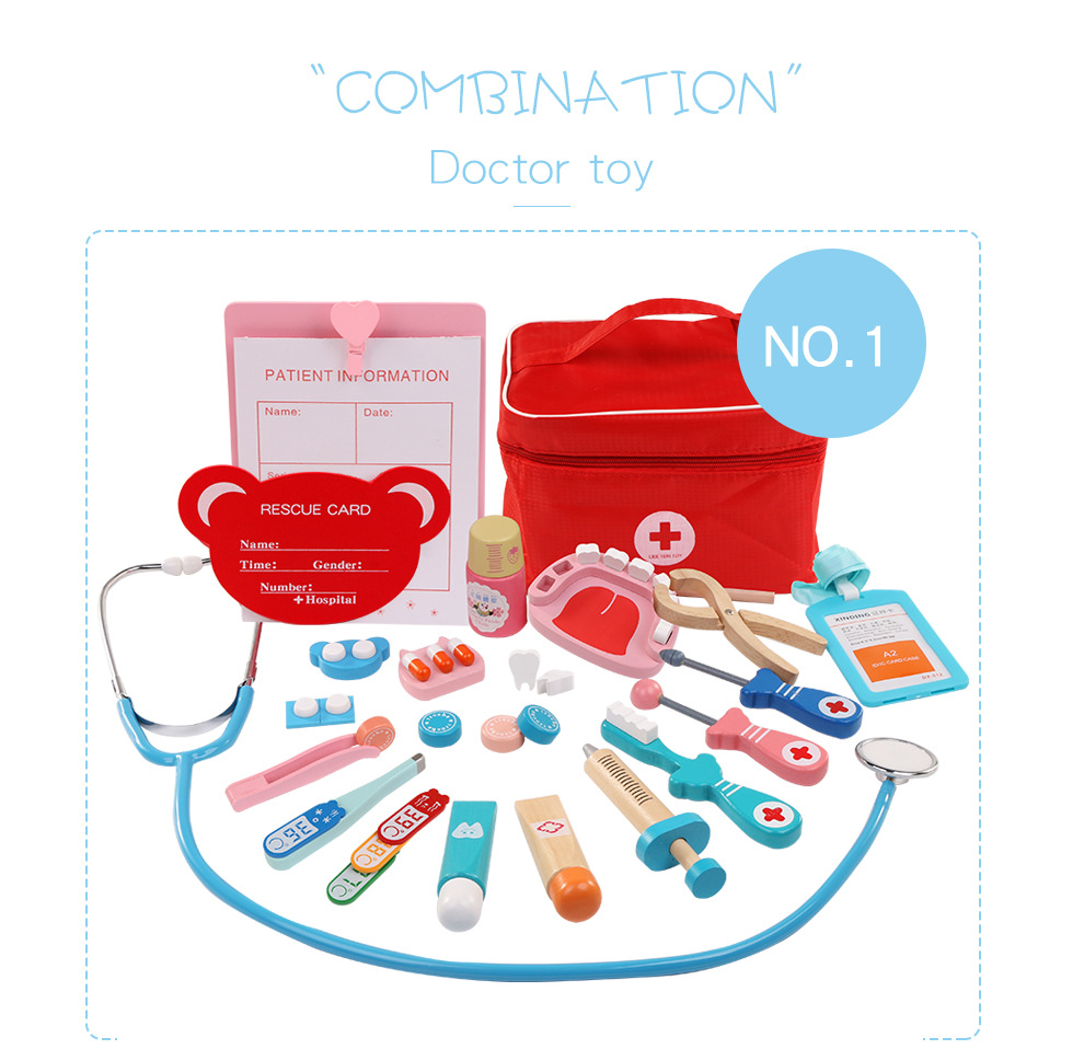 Doctor 17cm Wooden Miniature Kitchen Set Pretend Play