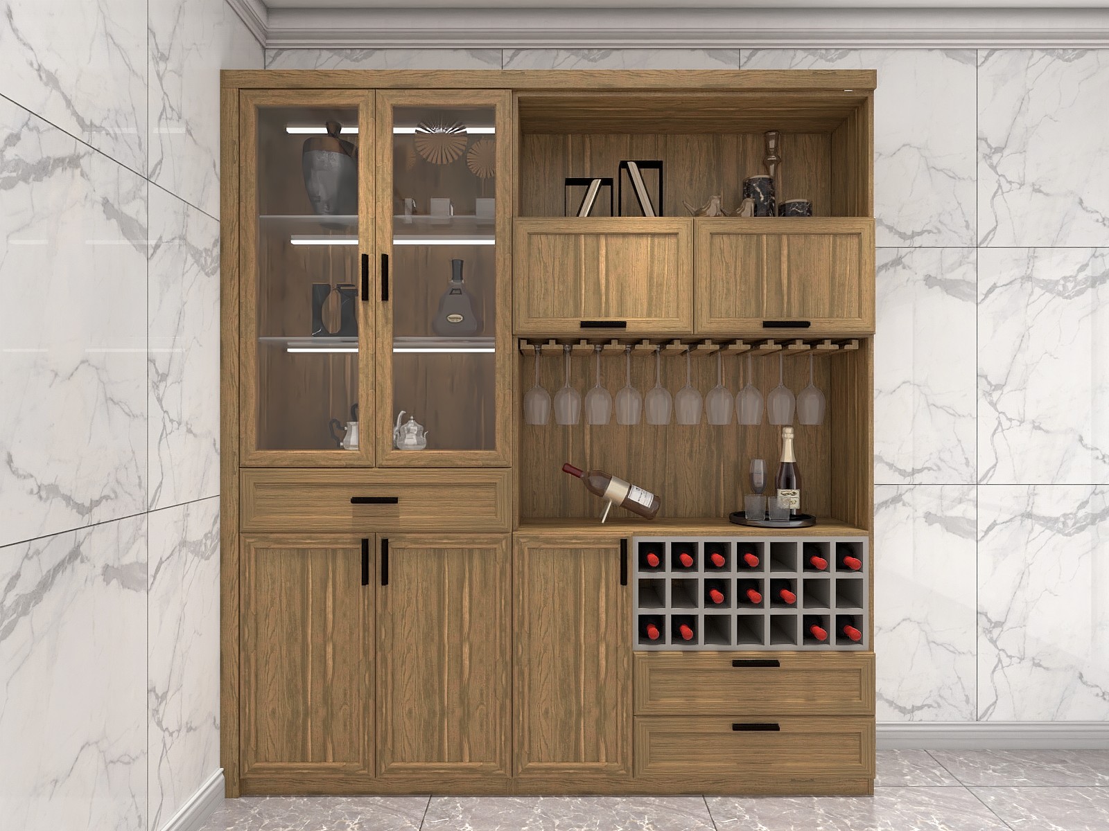 Wine Cabinets For Home Used Of MDF Board In Wall Storage Units With Glass Shelves And built in wine rack in cabinets