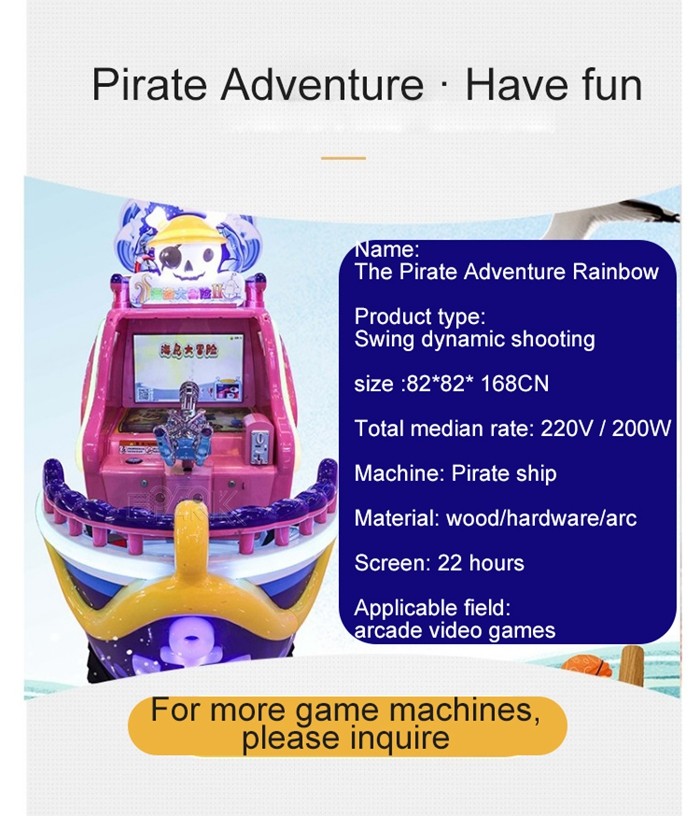 New Design Pirate Adventure Amusement Park Adventure Kiddie Ride With Gun