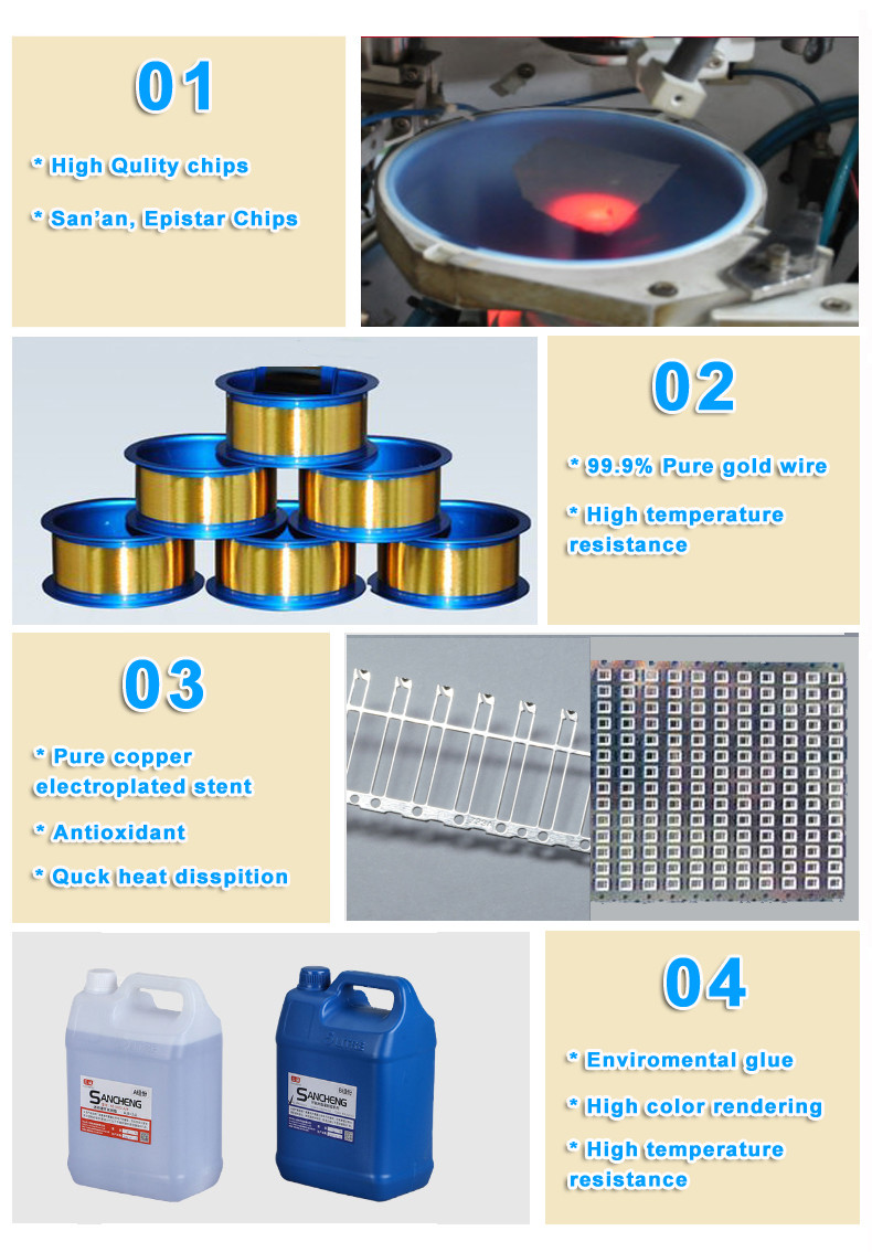1W 140ml High Power LED Chip Lamp Bead 3W Super White For Flash Light