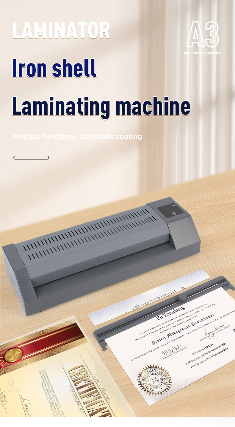 Touch Control A3 Thermal Pouch Laminator 2 Rollers 700W for Cold and Hot Lamination