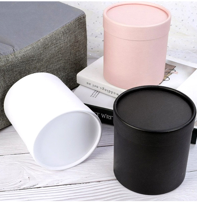 Recyclable Paperboard Small Round Cylinder Necklace Jewelry Gift Boxes for Mothers Day