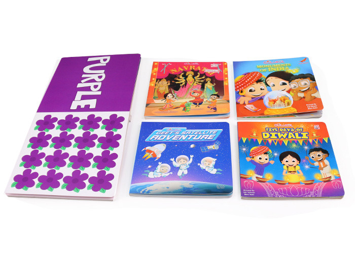 Degradable Childrens Book Printing Size 175 * 175 * 7mm 350g White Card Material