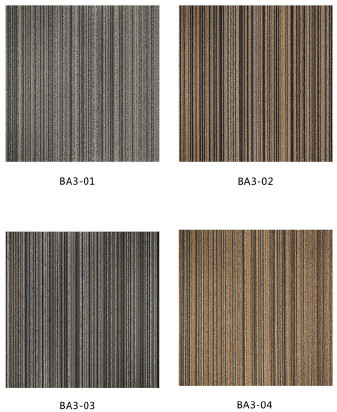 50cm X 50cm Stripe PP Commercial Modular Carpet For Entryway Or Room