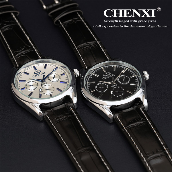 Fashion Jewelry Wholesale Price Watch Manufacturer Stainless Steel Case Leather Watche Man