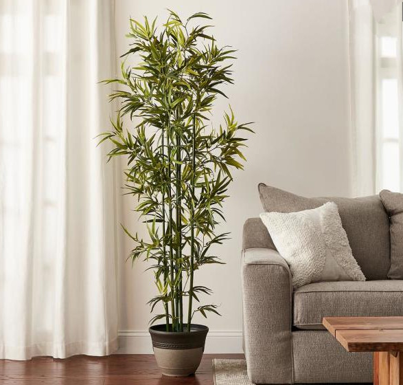 Height 180cm Green Artificial Landscape Trees Bamboo Plant For Outdoor Decoration