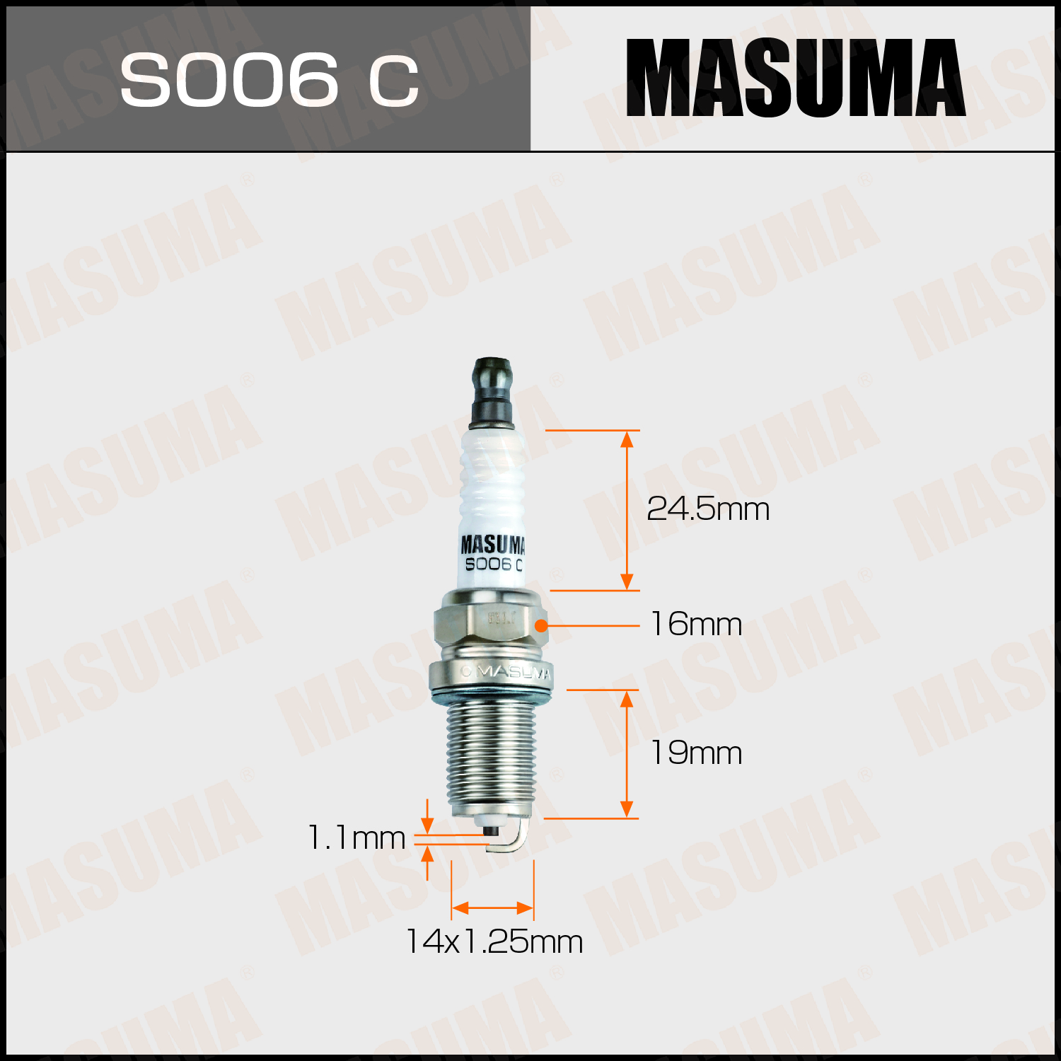 S006C MASUMA Auto Spark Plug BKR6E-11 0K01C-18110 90098-70005 98079-5615E 22401-10P16 Yes