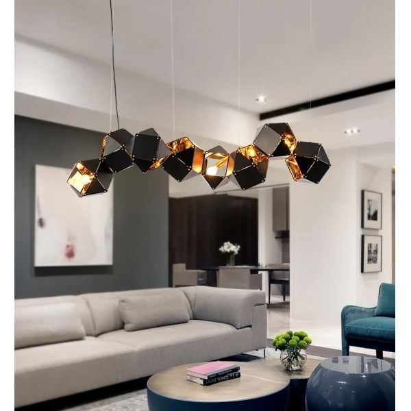 Modern home decor led lights pendant light lamps Riddle Linear Suspension(WH-AP-628)