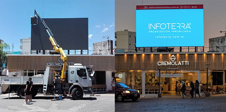 Front Service P3 Led Video Screen Module 6500cd/sqm For Outdoor Advertising