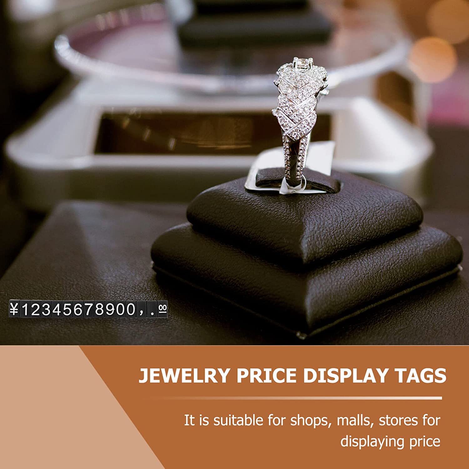 Lightweight Price Tag Cube Jewelry Display Adjustable Price Display Cubes