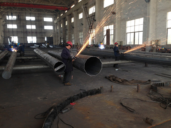 Electrical steel transmission poles Steel Q345 Material ASTM A 123 Galvanized